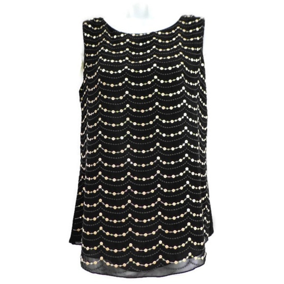 White House Black Market Tank Lined Sequin S - Picture 1 of 7
